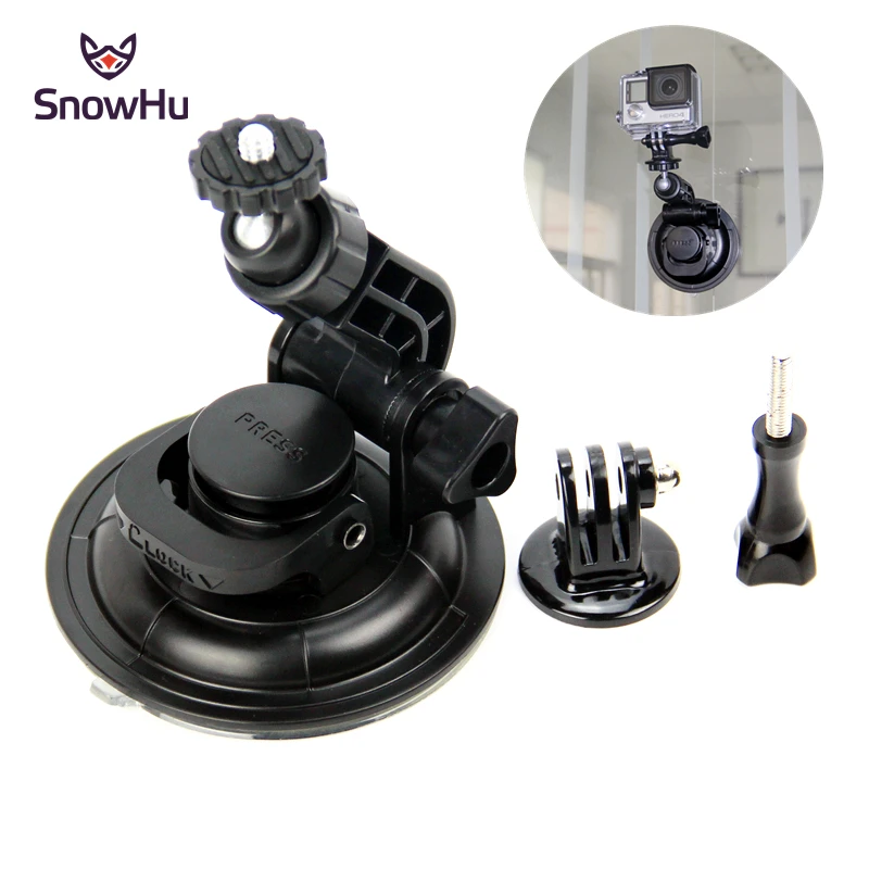 SnowHu 9CM Car Suction Cup Tripod Adapter Holder Sucker For GoPro Go pro Hero 7/6/5/4/3 for Xiaomi Yi 4K+ sjcam sj4000 eken GP70 |