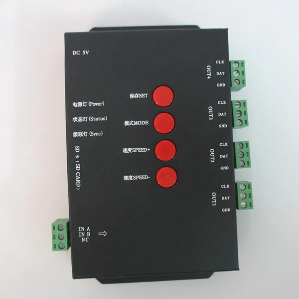 T4000 RGB светодиодный контроллер настраиваемые SD карты DMX512 WS2811 WS2801 WS2803