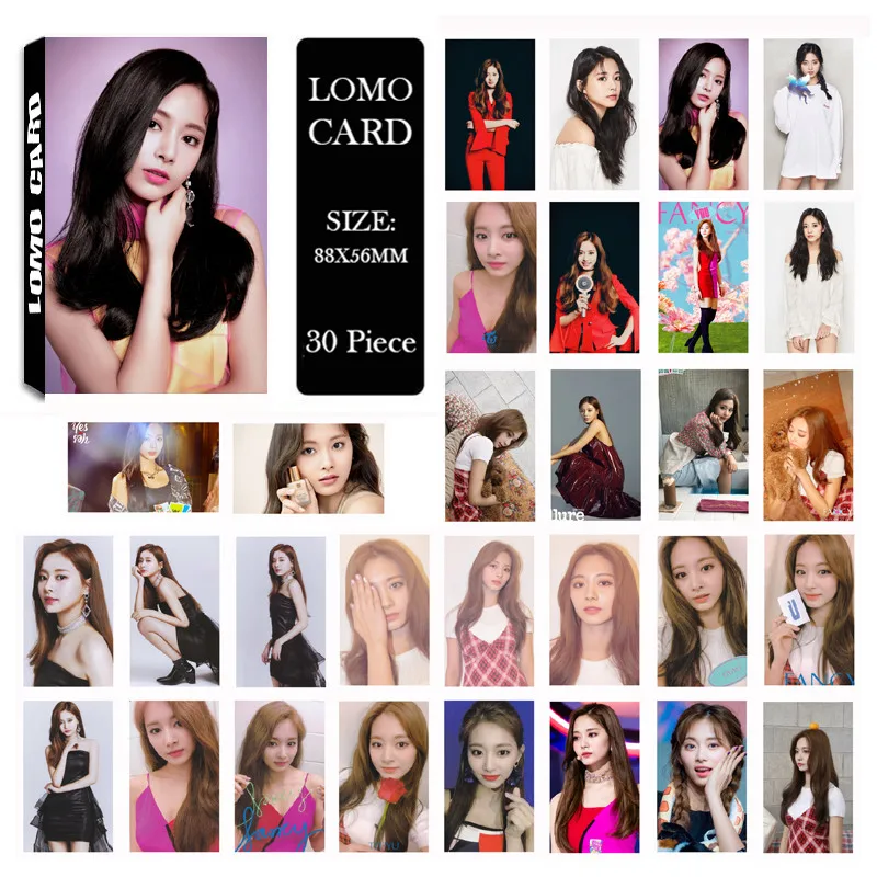 Youpop KPOP TWICE FANCY MOMO DaHyun TZUYU NAYEON альбом LOMO Cards k-pop Новая мода самодельная бумажная Фотокарта LK651