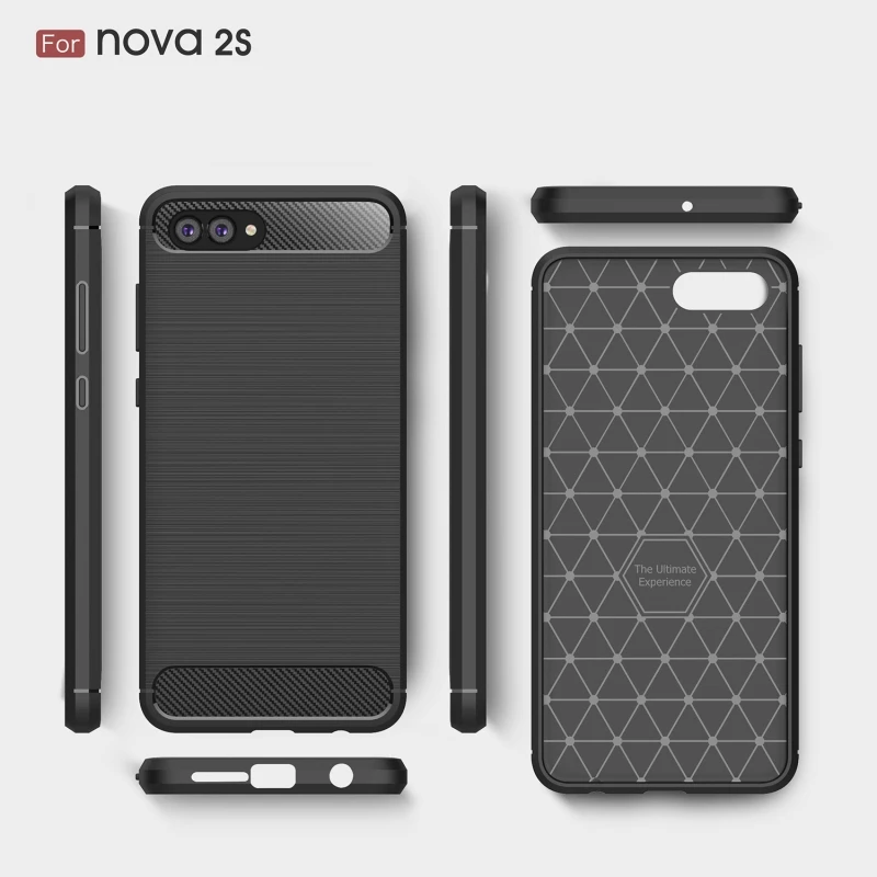 Для huawei Nova 2 чехол 360 матовая кожа Fundas корпус из твердого пластика тонкая задняя