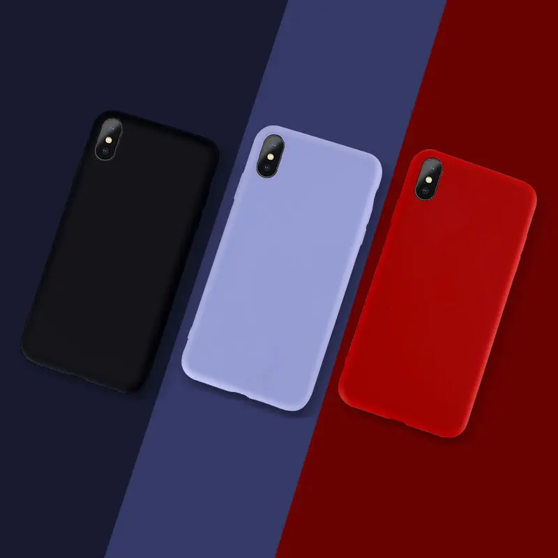 Fashion Phone Case For iPhone 7 6 6s 8 X Plus 5 5s SE XR XS Max Simple Solid Color Ultrathin TPU Candy Back Cover |