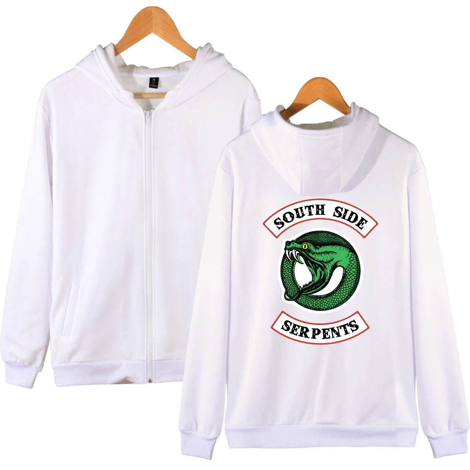 LUCKYFRIDAYF 2018 Riverdale Zipper oversized Hoodie sweatshirt Women Men south side serpents Sweatshirts moletom jacket coat | Мужская