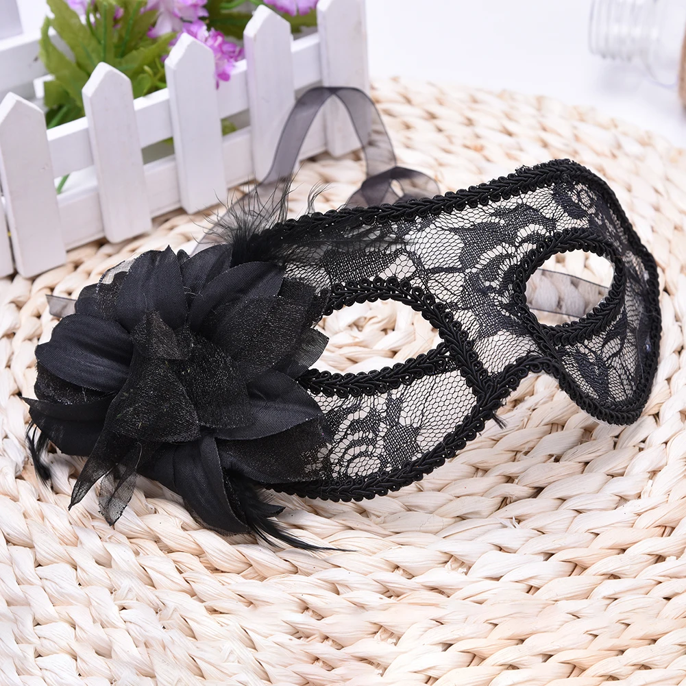 Маска для танцев с боковым цветком женский маскарадный костюм девочек нарядная