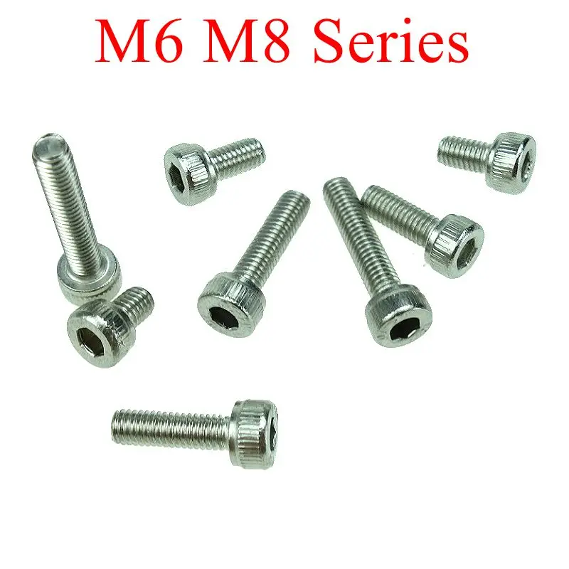 Винты M6 M8 DIN912 304 с шестигранной головкой из нержавеющей стали внутренняя