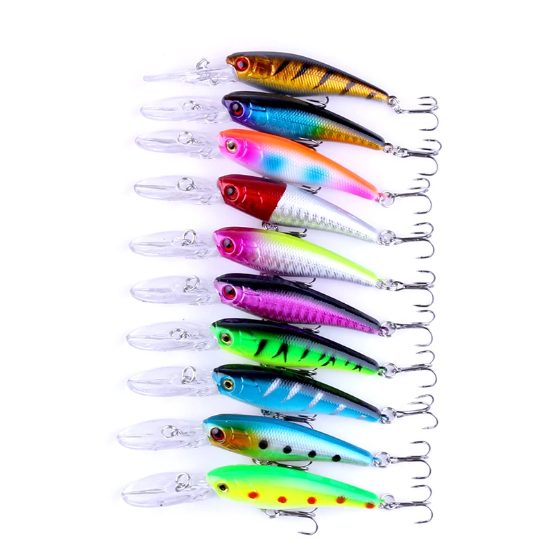 ThunderShower 1 шт. Рыболовная Приманка Minnow 95mm 8g 3D воблер с глазами воблеры