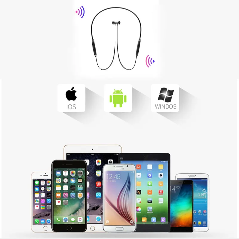 Спортивные Bluetooth Наушники Беспроводные с микрофоном стерео гарнитура регулятор