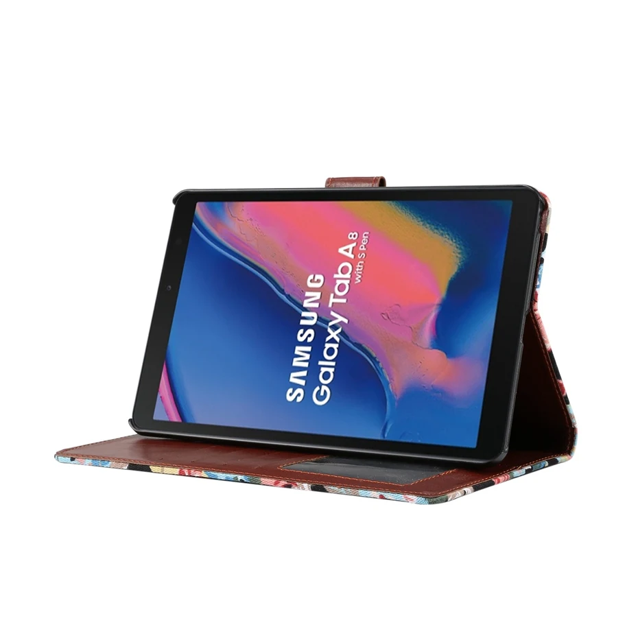 Чехол для планшета для samsung galaxy Tab A 8 P200 P205(8 дюймов) цветочные ткань чехол Capa Coque для samsung galaxy SM-P200 SM-P205
