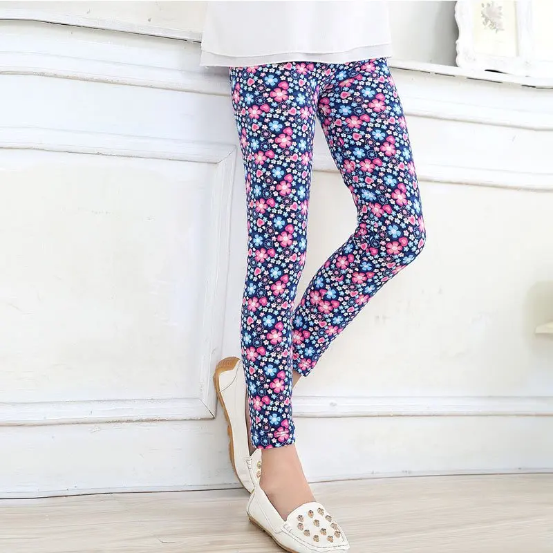 

Baby Kids Childrens Pants Printing Flower Toddler Classic Leggings girls pants Girls legging 2-14Y Child Girl Leggings