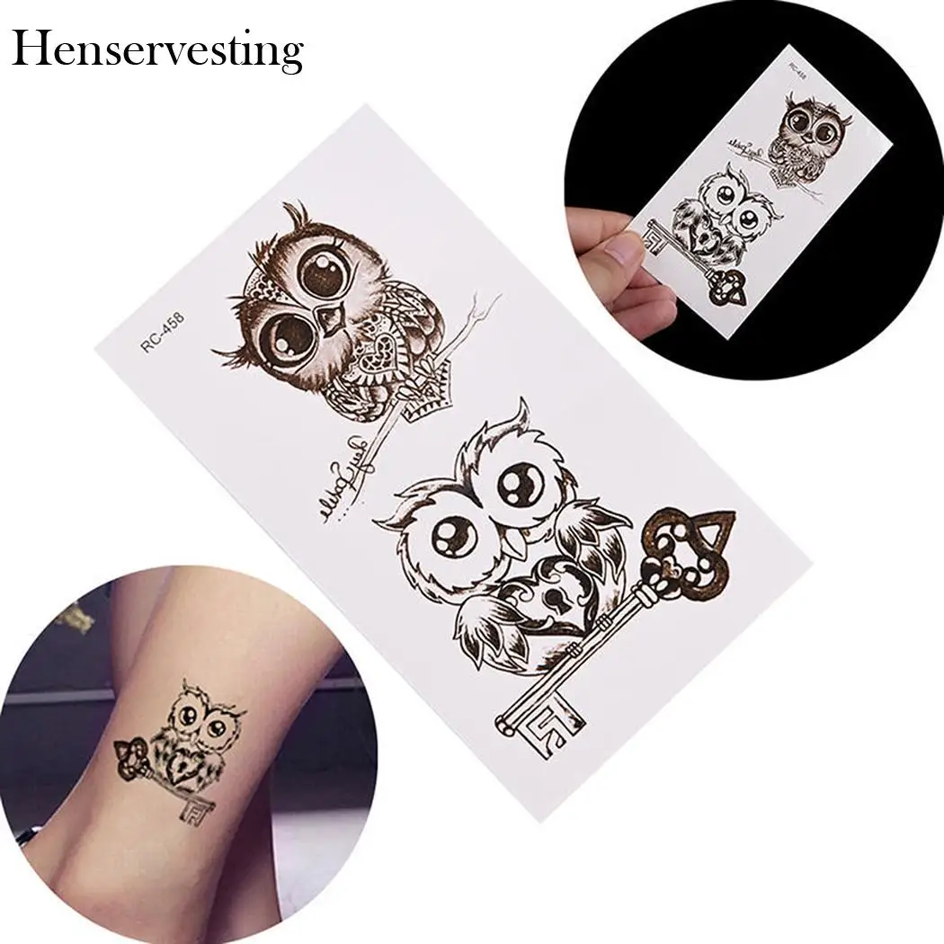 Men Teens Guys New Women Waterproof Owl-shaped Tattoo Stickers for Arms Shoulders Chest | Красота и здоровье