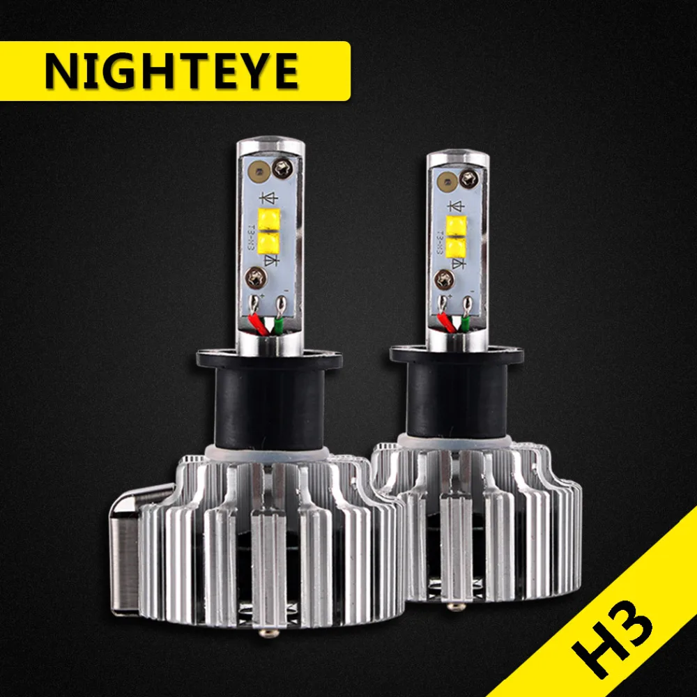 NIGHTEYE 1 пара H3 COB светодиодный диджейский луч при 70 ватт заменитель 9000Lm