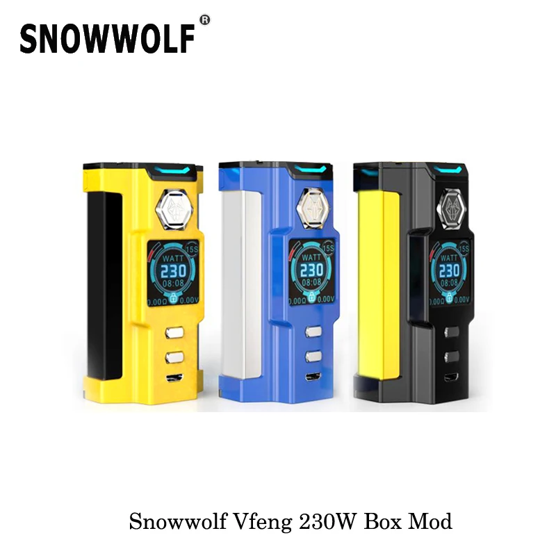 230 Вт оригинальные электронные сигареты Sigelei Snowwolf Vfeng Starter Kit Box Mod 510 Threading 2017