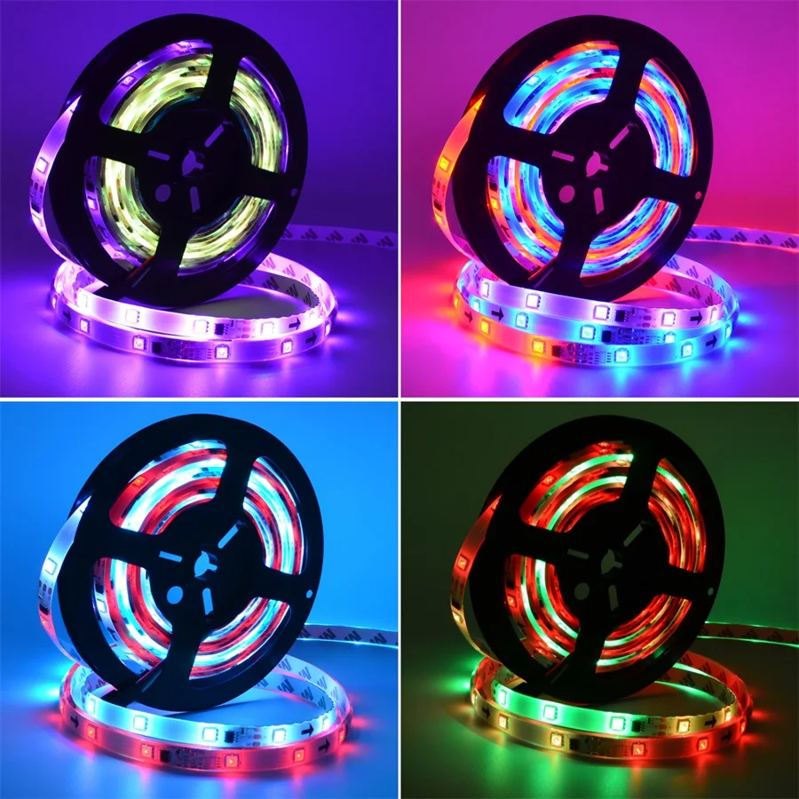 Новый стиль DC12V 5 м/рулон WS2811 Светодиодная лента SMD 5050 RGB 30led/M 60leds/m PCB белый