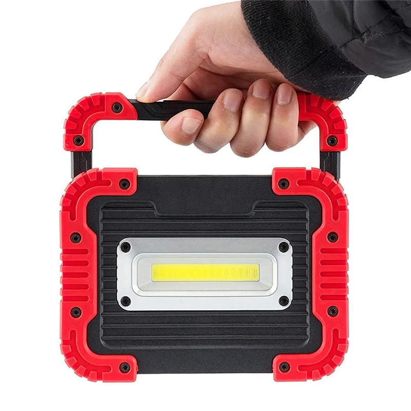 

Portable 10W COB LED Flood Light Outdoor Work Light Flashlight Waterproof Emergency Floodlighting Spotlight for camping fishing
