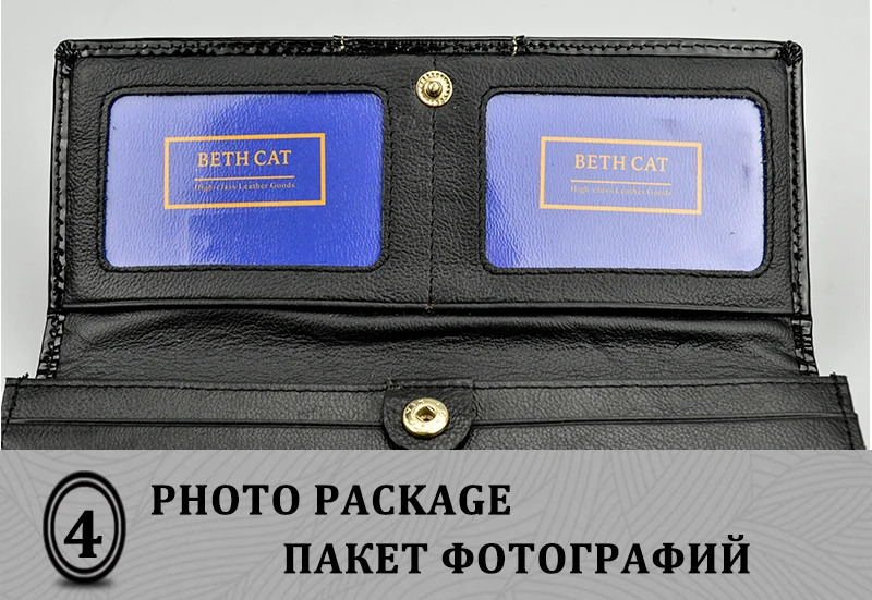 BETH CAT Модный женский кошелек из натуральной кожи, Женский кошелек на застежке, Длинные кошельки дамские сумочки из воловьей кожи красного цвета