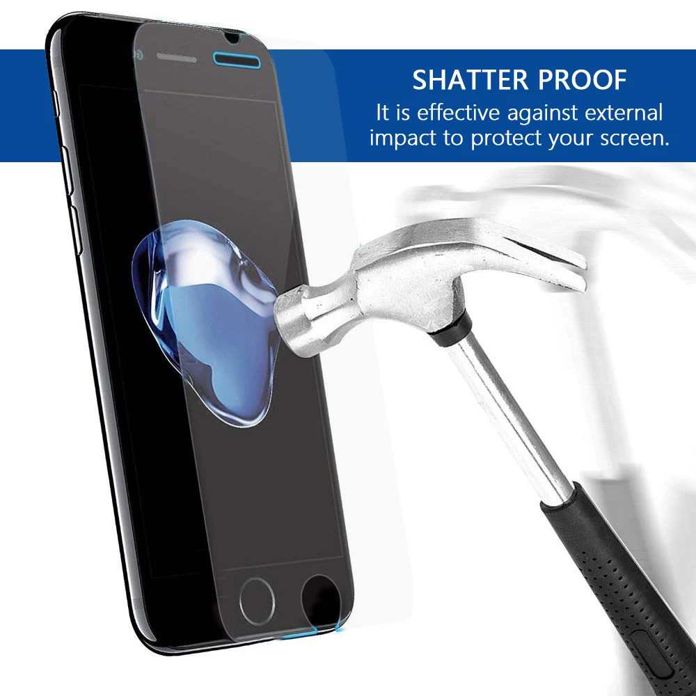 2 шт Защитное стекло для экрана iphone 7 8 X XS Max XR 6 6S 5 5S SE 4 закаленное En Verre Trempe Ecran protecteur