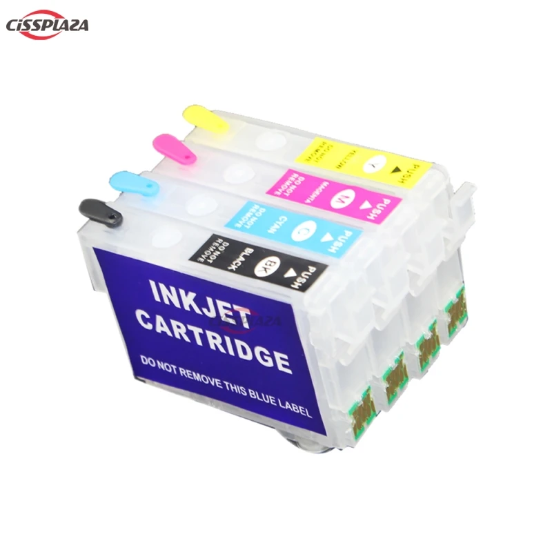 

CISSPLAZA T2971 T2972 T2973 t2974 refill ink cartridge compatible for Epson xp-231 xp-241 xp-431 printer with one time chip