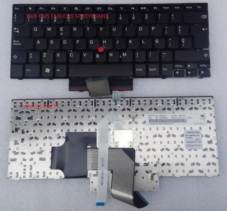 Лапласа новые оригинальные испанская клавиатура для lenovo Thinkpad E420 E425 E320 E325 клавиатура FRU: 04W0810