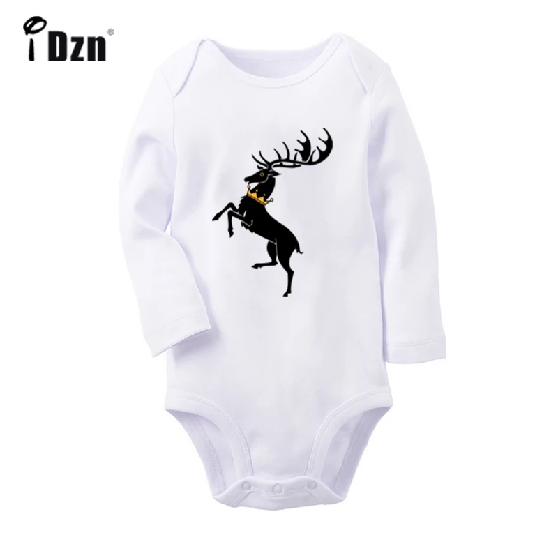 Боди для новорожденных с изображением оленя Игры престолов Baratheon Ours is the Fury Gold Sea