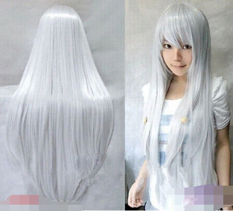 ОК Новая Мода Женщин Lady Длинные Прямые Волосы Полный Парики Cosplay Партии Красочные