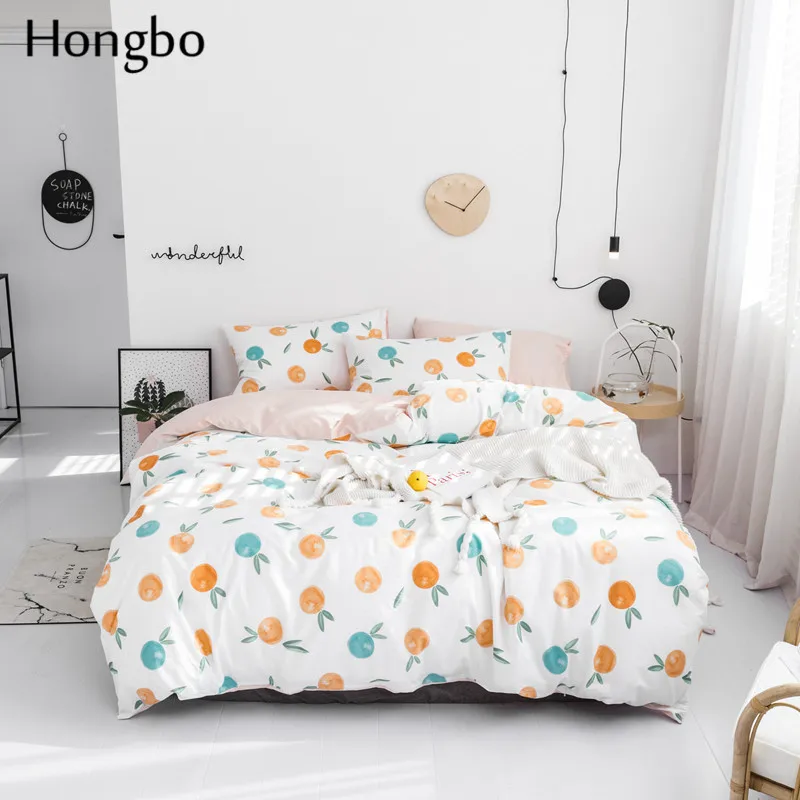 58 Hongbo набор постельных принадлежностей для мультфильмов пододеяльник маленькая свежая стильная наволочка простыня хлопок - Цвет: 58