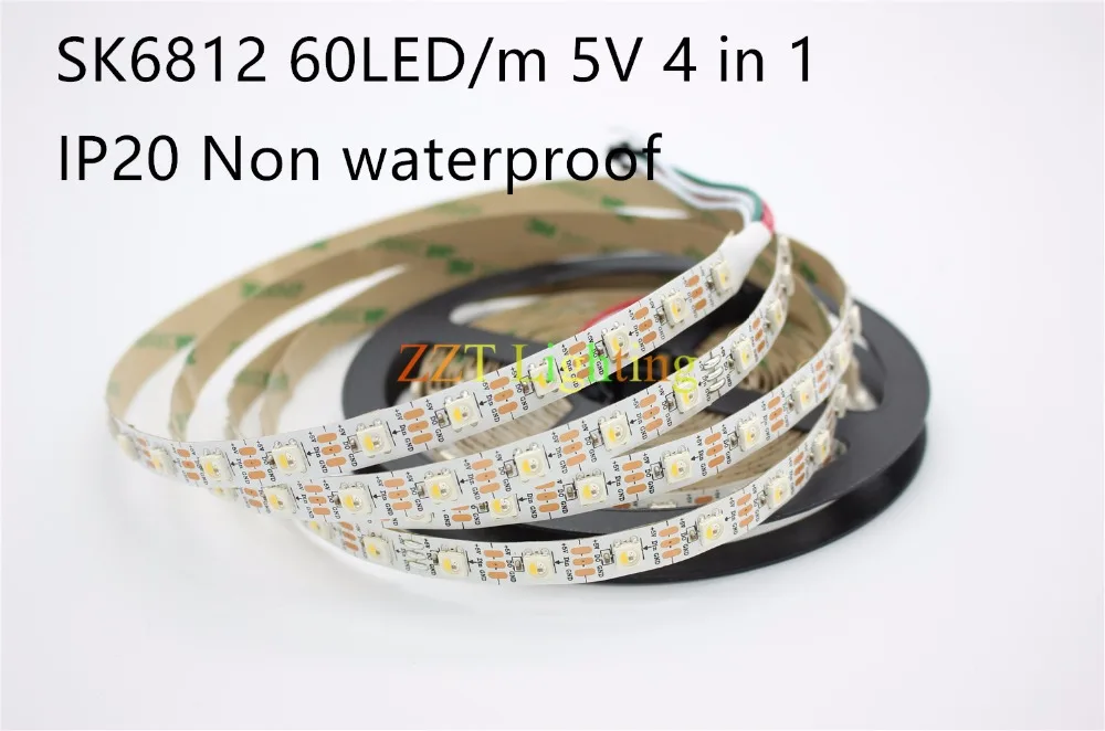 1 м/5 м SK6812 (аналогичный ws2812b) RGBW RGBNW WW 4 в 30/60/144 светодиодов/pixles/m Индивидуальная