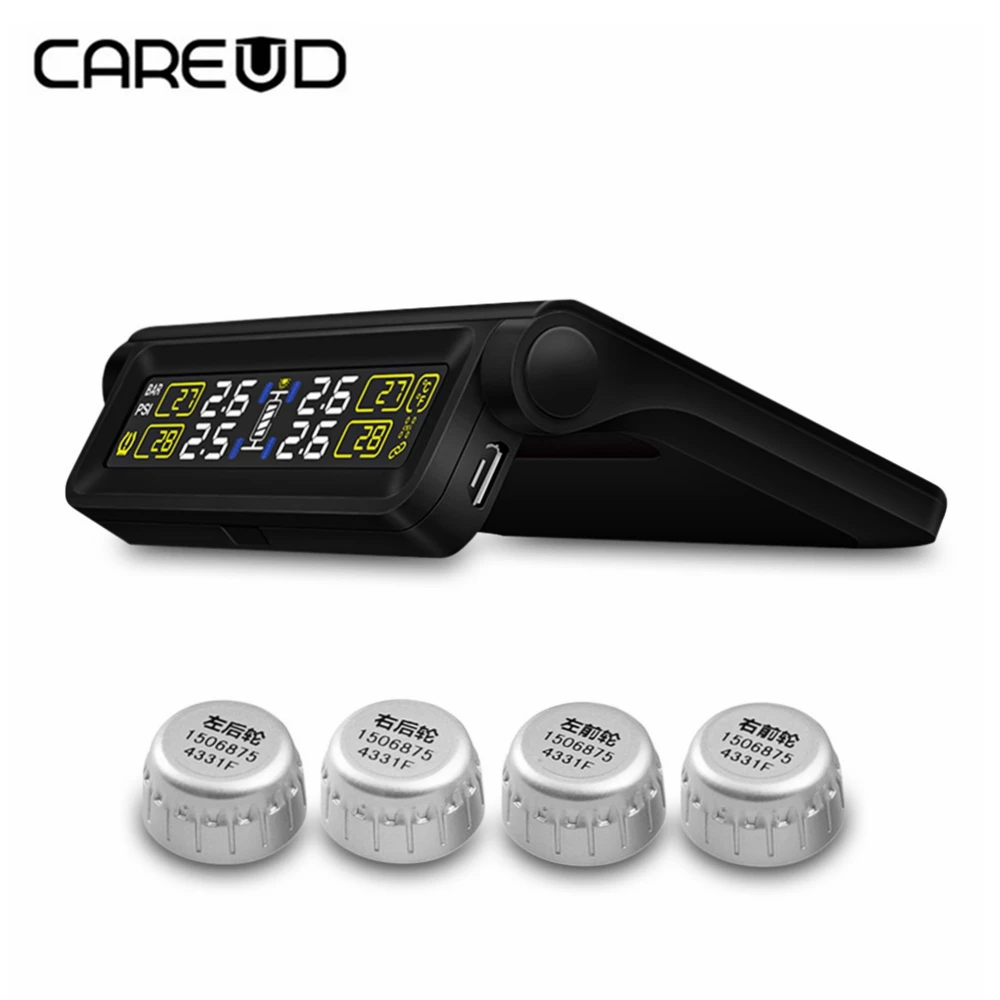 Солнечный автомобиль TPMS беспроводной шины давление мониторинга системы 4