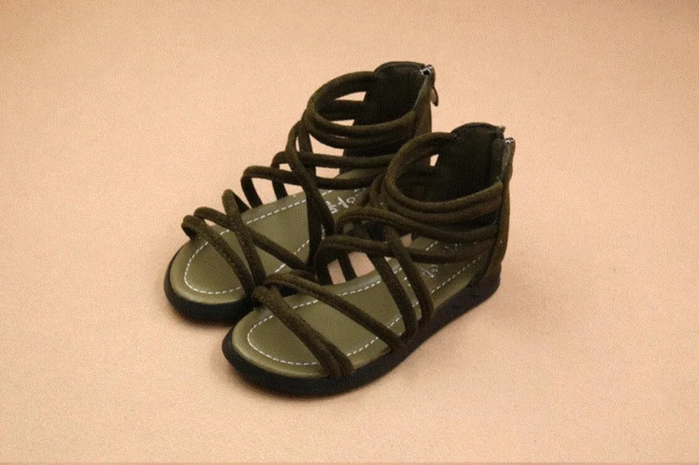 2017 г. Новая летняя детская обувь в Корейском стиле замшевые детские сандалии