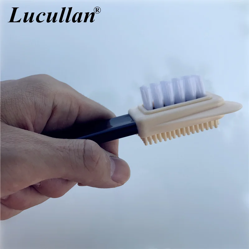 Lucullan 2-сторонняя интерьер щеточка для чистки ластик стирательная резинка комплект из нубука На высоком тонком каблуке, устанавливаемый на крыше автомобиля, коврик щетка для грязи