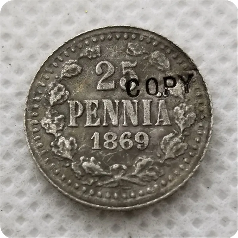 1865-1871 ФИНЛЯНДИЯ 25 пенния копия памятных монет-копия монет медаль коллекционные