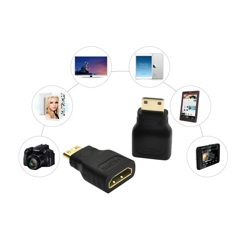 Мини HDMI к HDMI адаптер Женский к мужской F-M конвертер Разъем для HDMI HD 1080P кабель адаптер устройство для HDTV