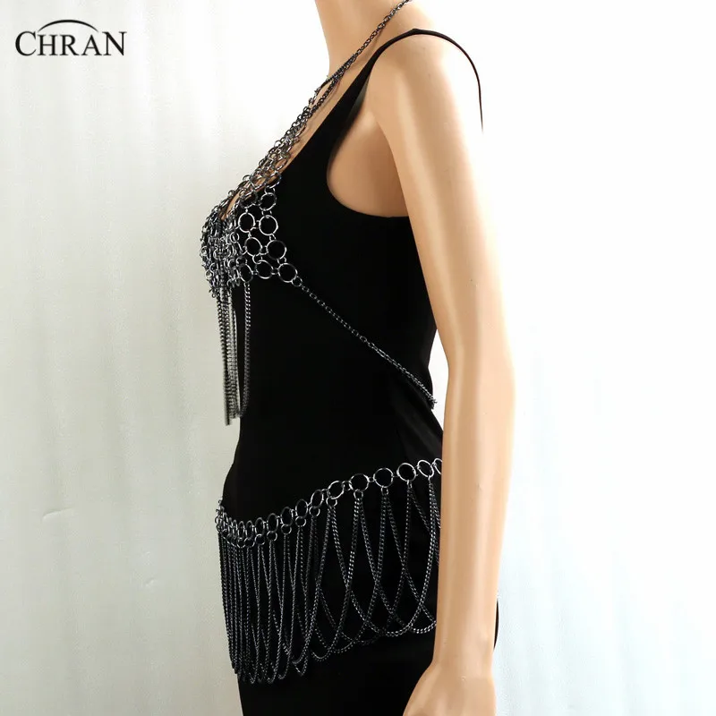 Женское бикини Chran с цепочкой на талию пикантное пляжное ожерелье лямкой шее