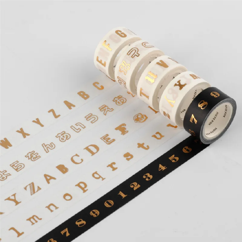 2 рулона/упаковка Алфавит Номер лента Washi DIY декоративный Скрапбукинг