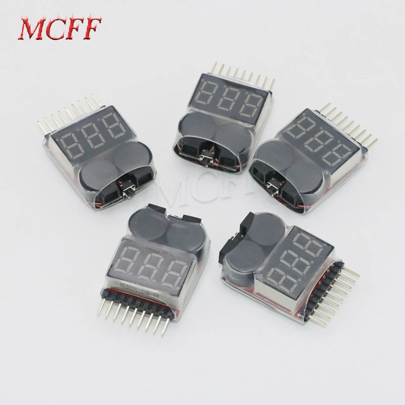Монитор напряжения 1-8S Lipo/li-ion/Fe напряжение батареи 2 в 1 светодиодный тестер