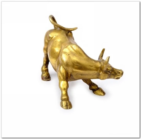 

Один медный скот из меди крупного рогатого скота Ван Чжэнь дянь городской домик качели счастливый Ханнафорд фэн-шуй художественная статуя