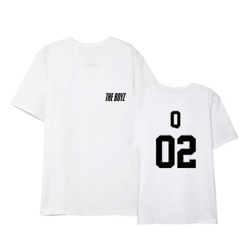 Футболки Kpop THE BOYZ The First Member Album, Повседневная Свободная одежда в стиле хип-хоп, футболка, топы с короткими рукавами, футболка, DX667 - Цвет: Q