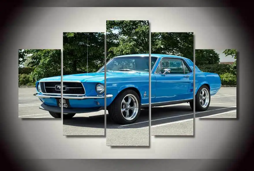 HD Печатный мускул mustang Автомобильная живопись на холсте украшение комнаты печать