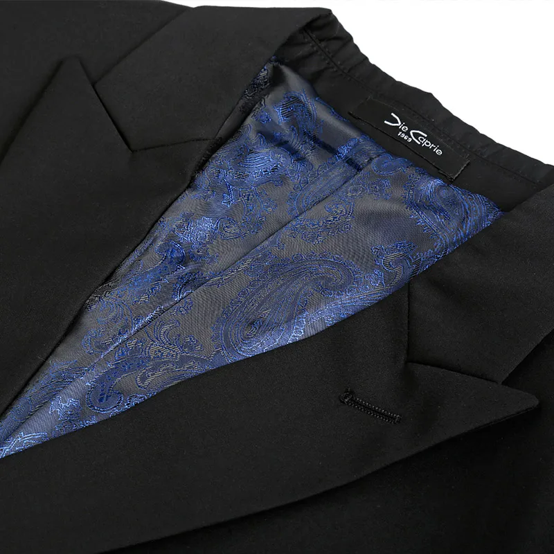 Свадебный двубортный мужской костюм 2021 с цветочной подкладкой из 2 предметов: