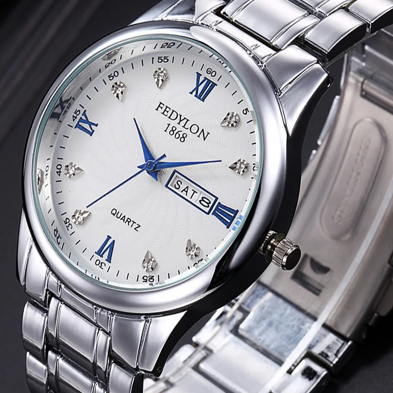 Мужские часы в деловом стиле Reloj Hombre стальные водонепроницаемые кварцевые 2019