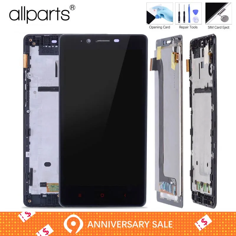 Дисплей для  XIAOMI Redmi Note LCD в сборе с тачскрином на рамке Оригинал черный |