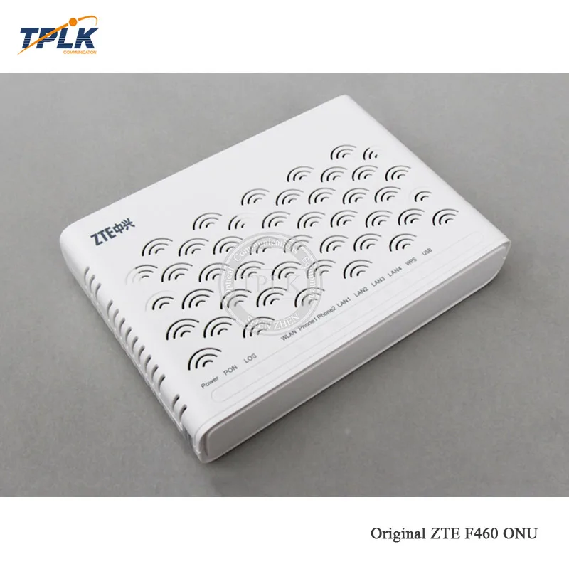 Second hand zte F460 EPON с оптическим сетевым блоком и оптическим сетевым окончанием 4FE+ 2 голосовых горшка+ wifi+ USB Английский прошитый SIP для оптического кабеля ftth терминал ont