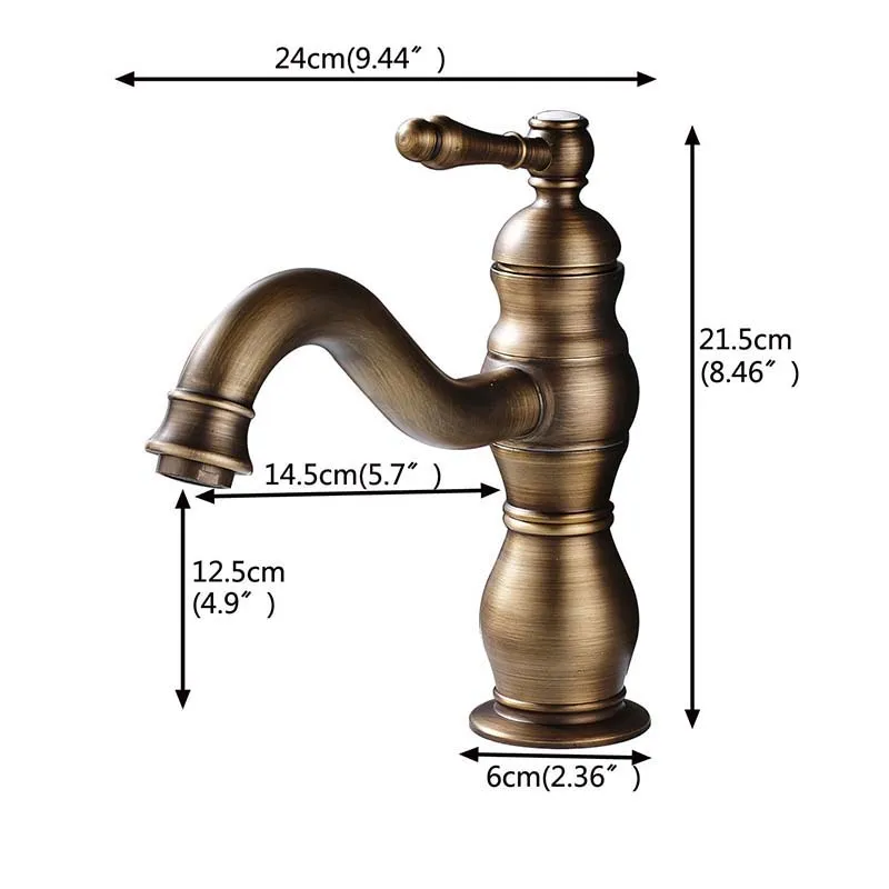 

Brushed Nickel Basin Faucet Single Handle Hot Cold Water Bathroom Tap Deck Mounted Long Spout Lavatory Sink Mixer Faucet