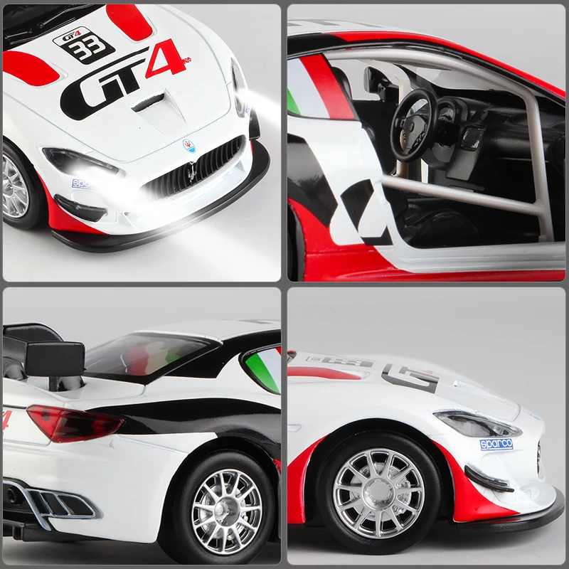 1:32 Maserati MC GT4 гоночный автомобиль литой под давлением сплав модель автомобиля звук
