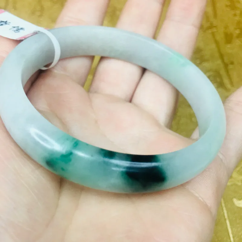 

Женский браслет Jadeite, с красивым резным светом, светло-голубой, светло-синий цвет, 54-61 мм