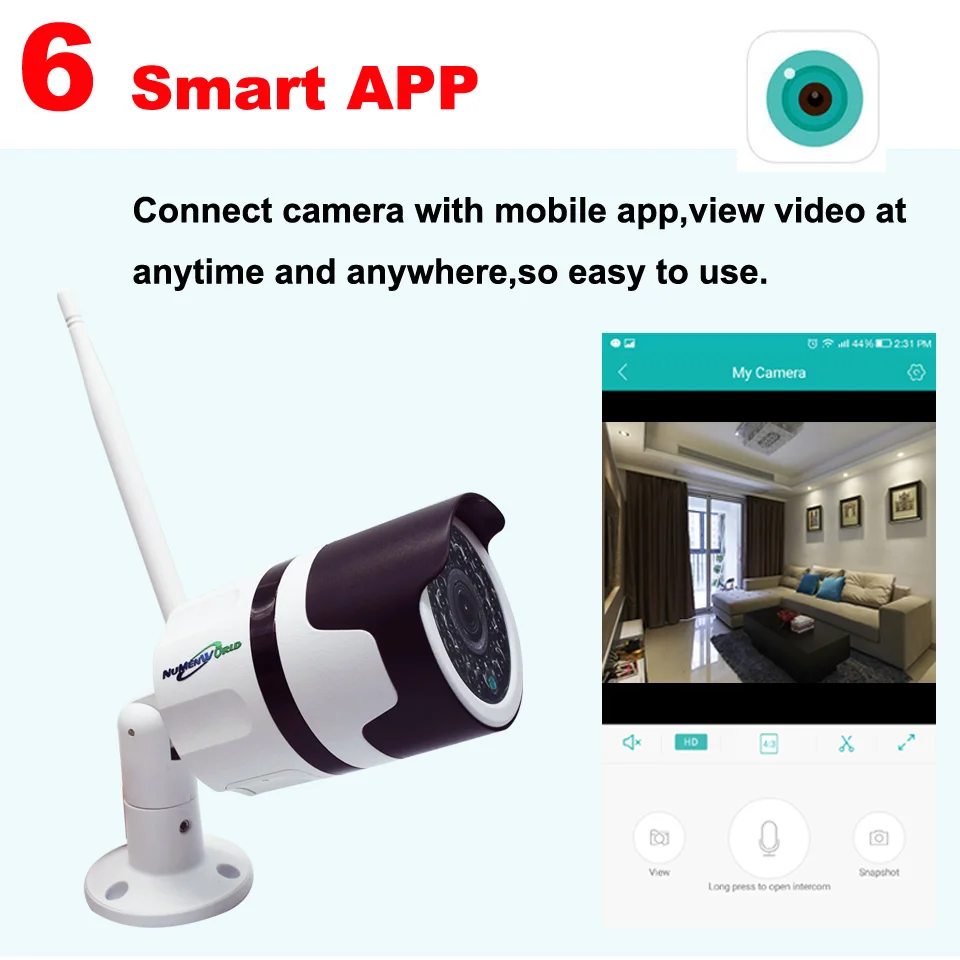 Стиль водонепроницаемая ip-камера 720P Беспроводная аудио P2P wifi сетевая ip-камера IR уличная камера видеонаблюдения с внешним SD слотом рекордер