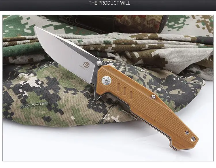 LLxxmm camping survival flipper folding knife hunting tactical AUS-8 blade G10 handle army knives edc tool faca | Инструменты