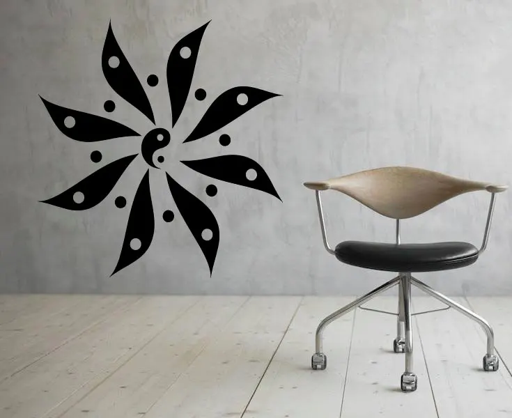 Инь Современный Дизайн Наклейка на стену китайский знак виниловая настенная