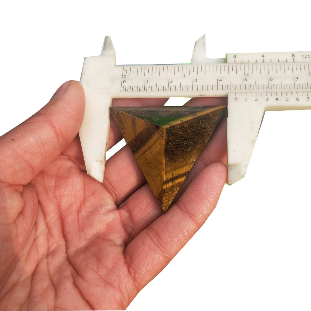 Натуральный кристалл тигрового глаза пирамида медитация рейки минеральная