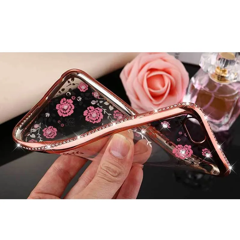 Новый Модный чехол из ТПУ для iphone 7/7 Plus прозрачный силиконовый со стразами кольцо