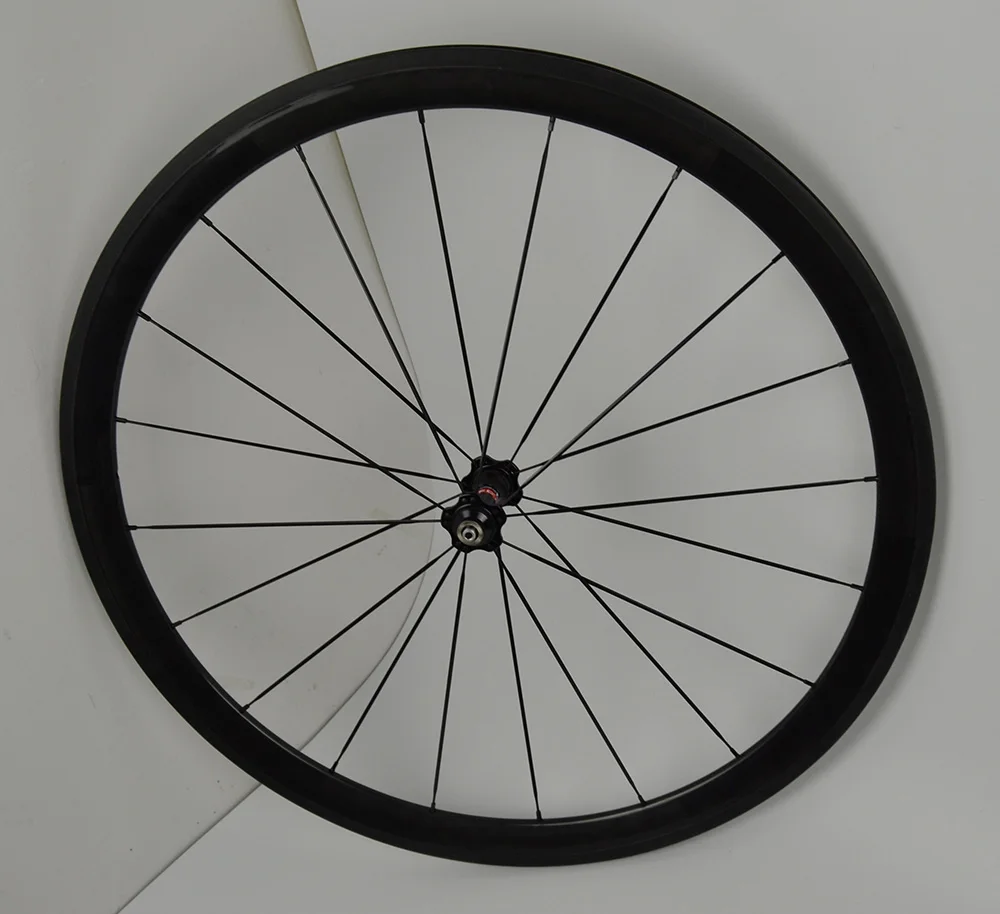 Заводская распродажа 40 мм полностью углеродистая колесная коляска с черным Novatec