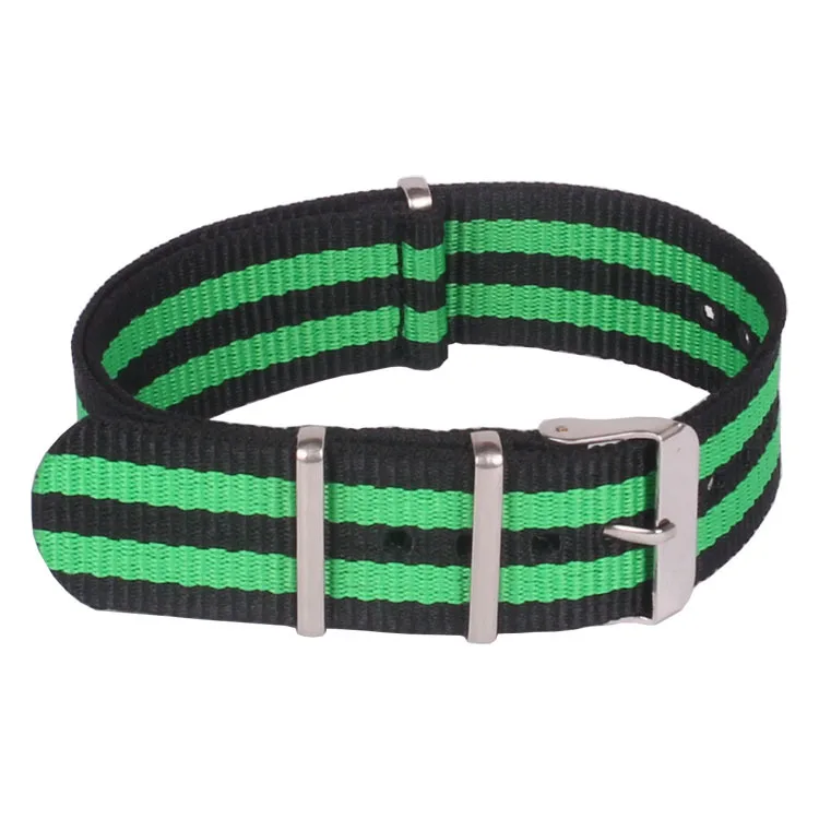 

20 mm Watchband Men Women Multi Color Black Green Nato Fiber Woven Nylon Watch Strap Wristwatch Bands Buckle 20mm to the watches